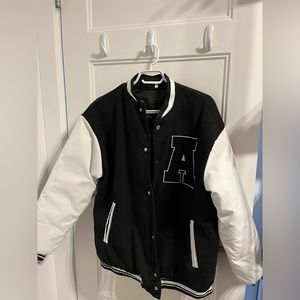 NO BRAND oversized varsity jacket